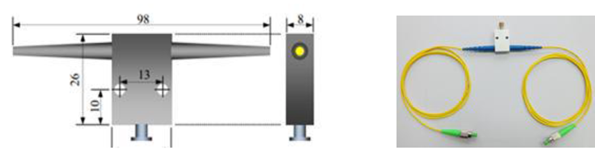 純手卻換動(dòng)調(diào)節(jié) 1X1 光開關(guān)尺寸圖 純手卻換動(dòng)調(diào)節(jié) 1X1 光開關(guān)尺寸圖
